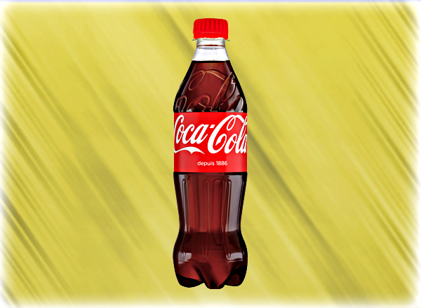 Voici donc la carte des sodas, ici la bouteille Coca Cola 50cl